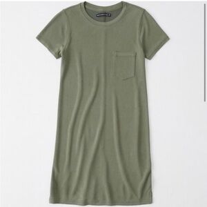 Abercrombie NWT Olive Green Tee Shirt dress size XS